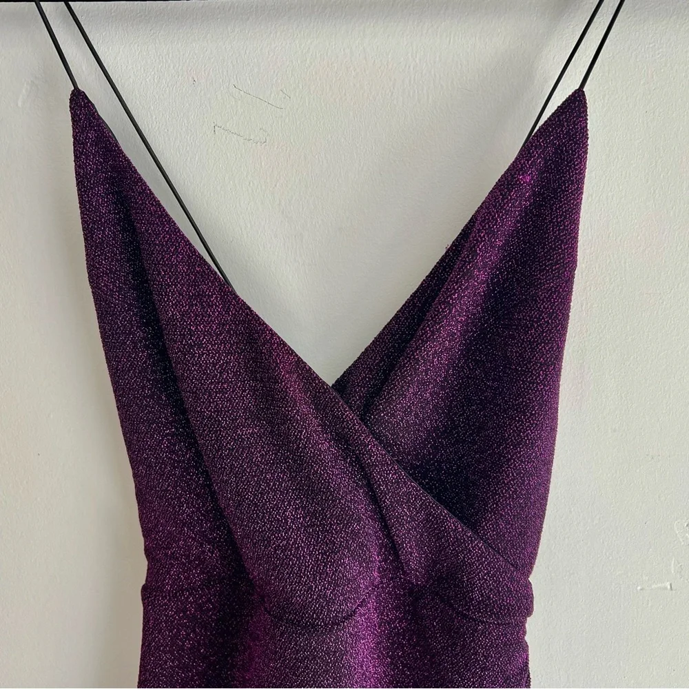NWT Disco Shimmer Forever 21 Wrap Dress - Picture 2 of 8